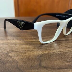 Prada Black and White Eyeglasses